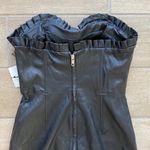 GRLFRND  Julietta Black Leather Mini Dress Size: S Photo 5