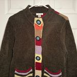 Christopher & Banks Vintage Size Small Chocolate Brown Patchwork Sweater Photo 3