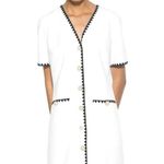 Alexia Admor  cream vintage pearl button dress Photo 1