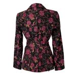 Diane Von Furstenberg NWT DFV Diane Von Furstenburg Silk Assets Blazer Jacket Moody Dark Romance Med Photo 2