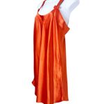 Vintage Y2K Orange Bow Satin Slip Mini Dress Size S Photo 3