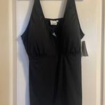 Dolfin NWT  Black Swimwear Tankini Top XXL Beach Travel Vacation Resortwear Photo 0