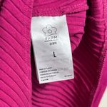 Farm Rio  Rib Stretch Organic Cotton Puff Sleeve Pink Thong Bodysuit Photo 4