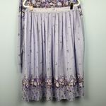 Vintage polyester John’s Girl floral 2 piece skirt outfit Purple Size L Photo 4