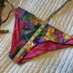 None Tropical floral print 2 piece swimsuit, boutique brand, multicolor, sz S/M Photo 9