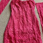 Revolve Miscreants  Cupid Pink lace Strapless Dress with matching Gloves Photo 4