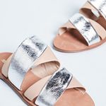 Diane Von Furstenberg Diane‎ von Furstenberg Blake Slide 6 Tan Silver Sandals Photo 1