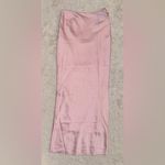 House Of CB NWOT  'Giuliana' Ballerina Pink Satin Maxi Skirt Sz M Photo 5