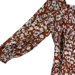 La Ligne x Target Rust Floral Print Midi Dress with Slit size 1X Long Sleeves Orange Photo 4