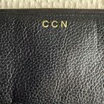 Cuyana Pebbled Leather Long Zip Continental Wallet Black/Red, VGUC, Has Monogram Photo 3