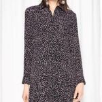 & Other Stories & Other Stories Pleated Polka Dot Long Sleeve Shirt Dress Size 12 Photo 0