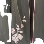 Jessica Howard Black & Pink Floral Mock Neck Opened Front Jacket Women Sz 12 VTG Photo 3