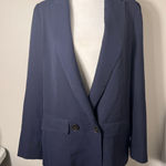 ZARA  Navy Blue Oversized Blazer Jacket XXS Photo 0