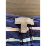 Talbots T By XS Blue Stripe Ruched Drawstring Open Back T Shirt Dress Preppy Photo 4