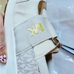 Michael KORS TRAINER MESH MK LOGO GOLD CREAM ELASTIC Sneakers Size 7 Photo 8