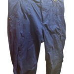 Eileen Fisher  Cropped‎ Cargo Pants Blue Drawstring Hem Womens Photo 0