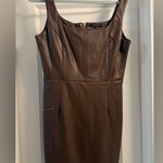 Brown Faux Leather Dress Size L Photo 0
