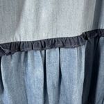 RIXO Sara Tiered Ruffled Denim Midi Dress Size Medium US 8 UK 12 Blue Photo 14