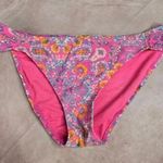 True Craft Pink Floral Bikini Bottom Swimwear Size Large Photo 0