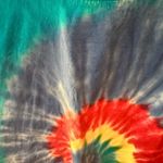 Spirit Brand Multicolored Rainbow Tie Dye Fringe Hem Short Sleeve Top Photo 7