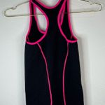 Splash Black and Pink Contrast Trim Stitched One Size Stretch Tank Top Athletic Photo 5