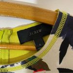 J.Crew  Cove Scuba Floral Dress w Neon Green Zipper & Stitching Size 2 Photo 4