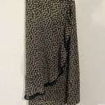 Vintage ditsy floral fully lined wrap style short sleeve midi feminine dreas M Black Size M Photo 2