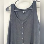 Frye Women's Sleeveless Easy Button Front Midi Dress Sz M Black Loose Fit Size M Photo 4