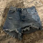 We The Free Blue Denim CRVY Distressed Jean Shorts Size 28 US Photo 0
