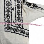 ZARA trufuluc TRF collection Embroidered tunic dress cream black sz M boho Photo 6