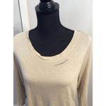 Mind Body Love Long Tan "I Am Balanced" 3/4 Sleeve Tee Size Large Photo 2