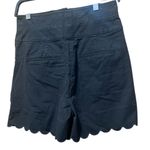Rebecca Taylor Scalloped High Waist Black Shorts Size 4 Photo 7