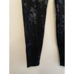 Soft Surroundings  Women Size Small‎ Stretch Black Metallic Floral Cropped Pants Photo 4