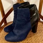 J. Crew Collection navy calf hair booties size 7.5 Blue Photo 1