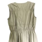Mod Ref  Sage Green Poplin Sleeveless Midi Dress with Pockets Size Small Photo 5