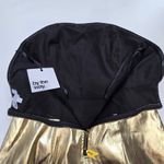 by the way. Skylar Faux Leather Dress in Gold Metal Small Photo 10