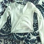 Brandy Melville ONE SIZE white long sleeve top Photo 0