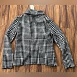 Mary Firenze Italy Houndstooth Shawl Collar‎ Buckle Front Jacket Blazer Size L Black Size L Photo 5