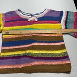 NWT Celia B Gemma Sweater Large Multicolor Boho Cotton Pullover Pink Photo 7