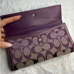Coach y2k  Purple Turnlock Signature Canvas Wristlet Photo 3