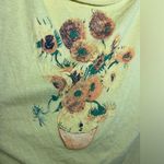 Boutique Artist Vincent Van Gogh Sunflower Painting Off The Shoulder Blouse XL Photo 5
