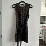 Reformation Sommer Linen Dress Brown Linguini Pattern Belt & Pockets Photo 2