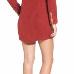 Pam & Gela Lace up Front Long sleeve Utility Dress Burnt orange XS/P Photo 1