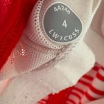 Lululemon Hip To Be Zen Halter in Twin Stripe Love Red / Love Red Tank Top Pads Photo 9