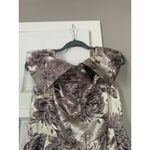 Alex Evenings  Purple Mauve Roses Floral Off Shoulder Gown Dress Wedding Prom Photo 8