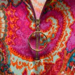 MSK Vibrant Multicolor Printed Collared Short Sleeve Midi Dress Size Large Pink Photo 6