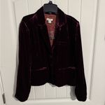 Sundance  Silk Blend Velvet Blazer Jacket Large Petite NWT Photo 3