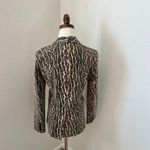 Pam & Gela  Ocelot Blazer Women's Size Petite‎ Jacket Button-Down Cotton Photo 3
