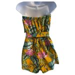 Anthropologie NWT SUPERDOWN FLORAL TROPICAL ROMPER STRAPLESS LINED W/TIE AT WAISTED SZ MED Photo 10