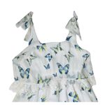 Disney NEW  Alice Through The Looking Glass White Dress Blue Butterfly Lace Sz S Photo 2